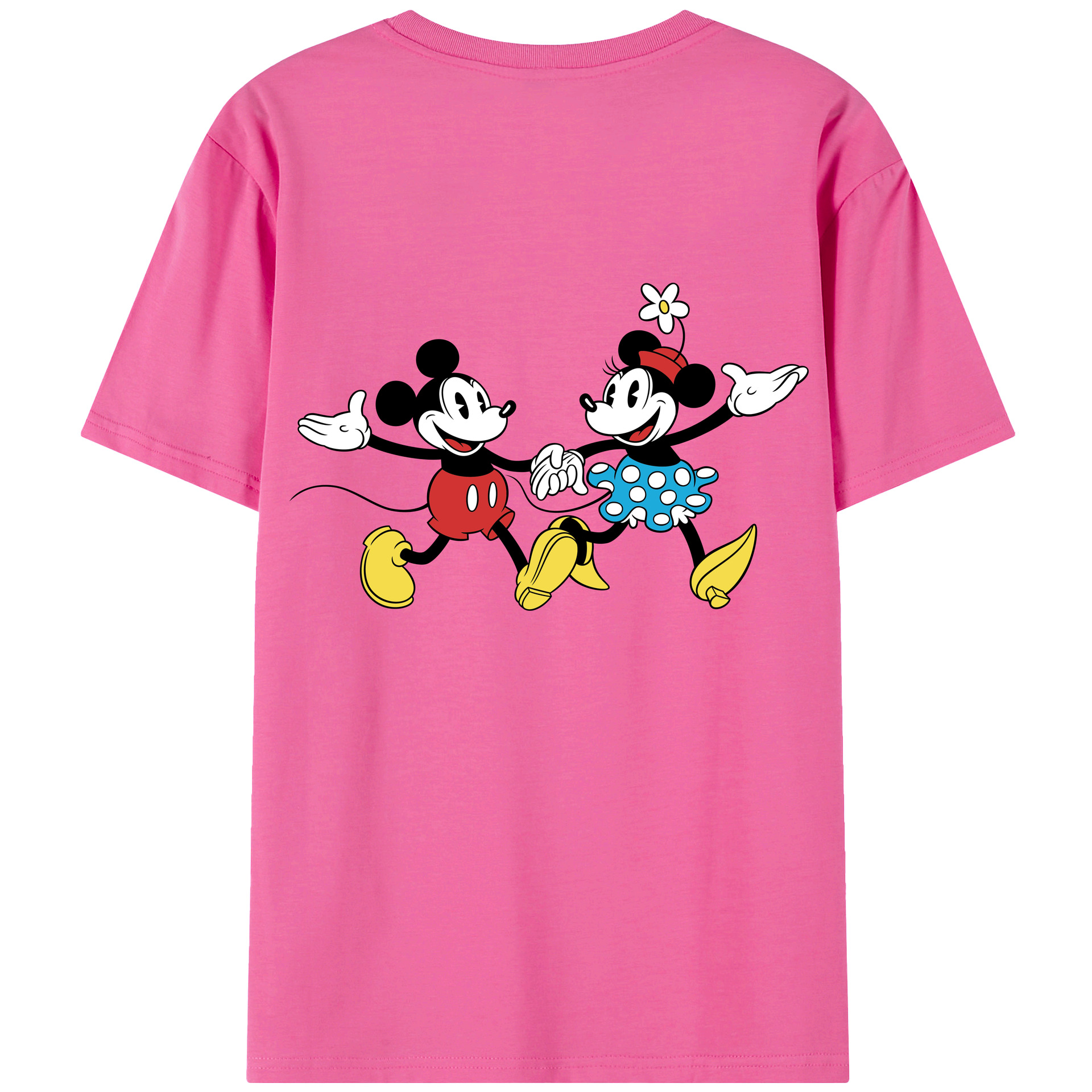 （画像用） ミッキーマウス Mickey Mouse レディース半袖Tシャツ(バックプリント)